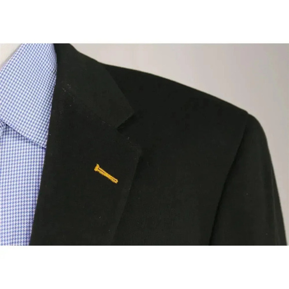 Hickey-Freeman Current Lindsey Dark Green Wool-Cashmere Flannel 2-Btn Blazer 44R - Picture 4 of 10